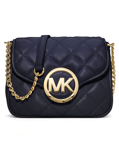 michael kors fulton crossbody navy|Michael Kors fulton leather bag.